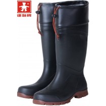 【達新牌】豪岳(束口)黑色雨鞋A21